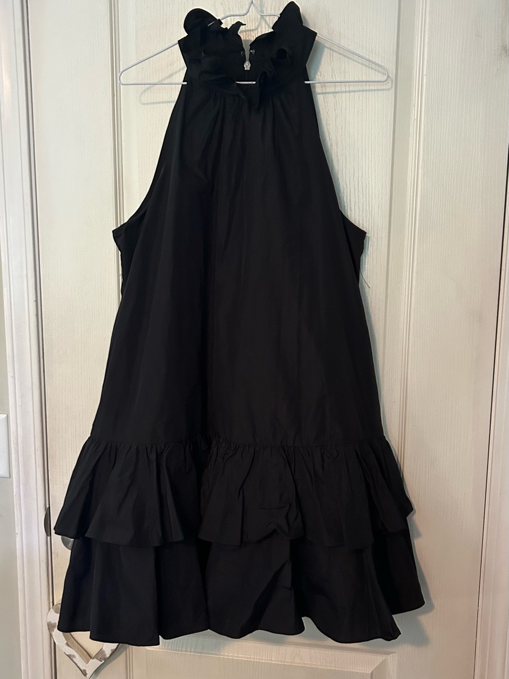 NWOT Tommy Hilfiger Black Ruffle-Hem Mini Dress